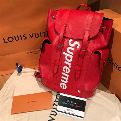 supreme louis vuitton bag red|supreme louis vuitton backpack.